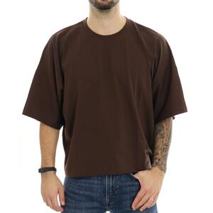 T-SHIRT BOXY BERNA MARRONE